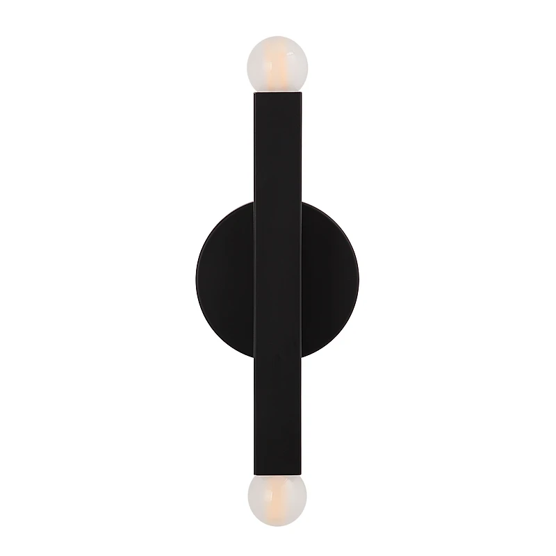 Essie 11" Matte Black 2-Light Wall Sconce