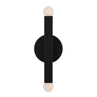 Essie 11" Matte Black 2-Light Wall Sconce
