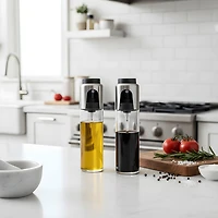 JS GOURMET Glass Oil and Vinegar Spray Bottle, Set of 2