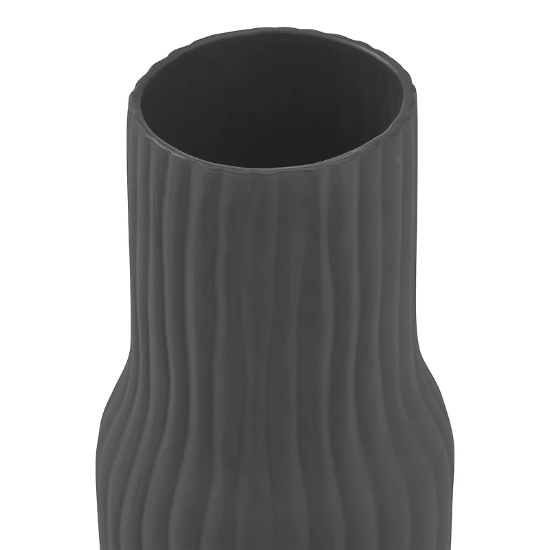 Vase Nocera en grès céramique noire