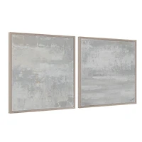 Heleni 30" Wide Canvas Art with Wood Frame, Cream