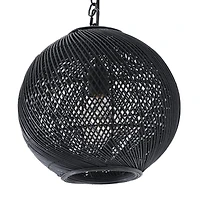 Lustre Romika à 1 lumière couleur noir mat