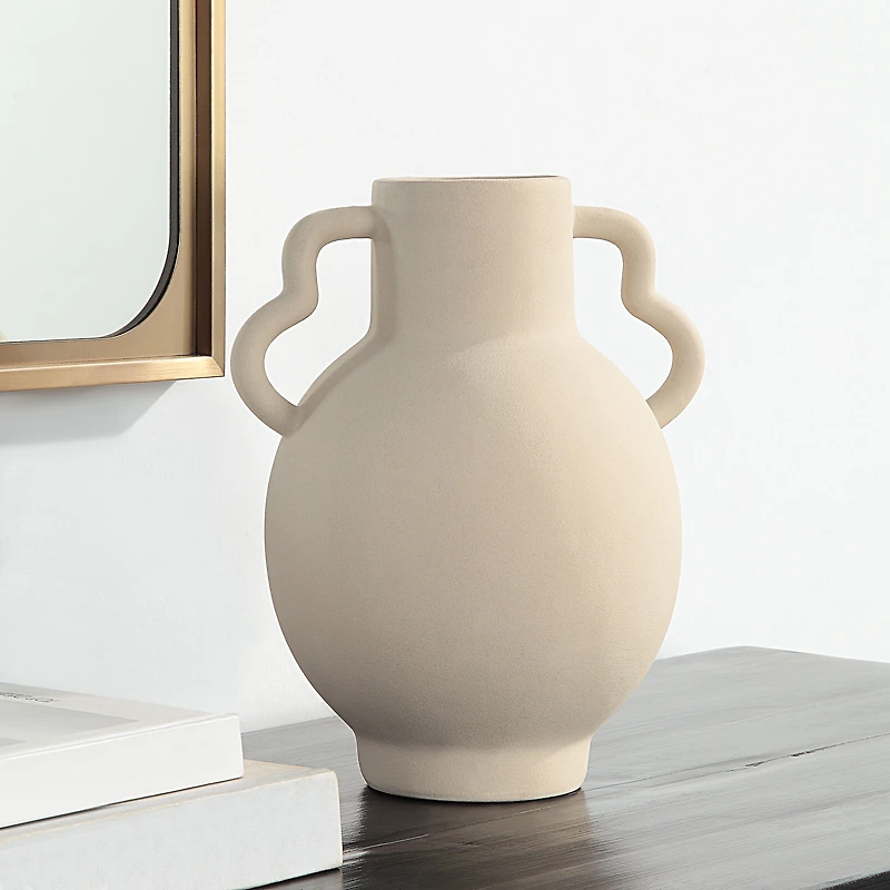 Vase Monet en céramique couleur crème
