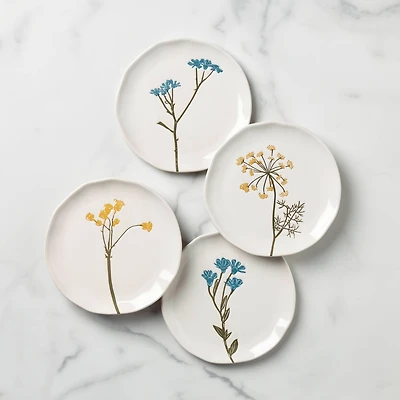 Wildflowers Tidbits Plates by Lenox, Set of 4