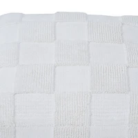 Pouf Payne tricoté en coton ivoire