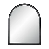 Cove 46" Tall Arch Rectangular Mirror, Matte Black