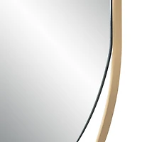 Ecru 40" Tall Pill Oval Mirror, Satin Brass