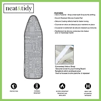 Neat & Tidy Housse pour table à repasser - gris  