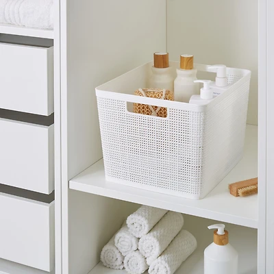 Weave Storage Basket - White