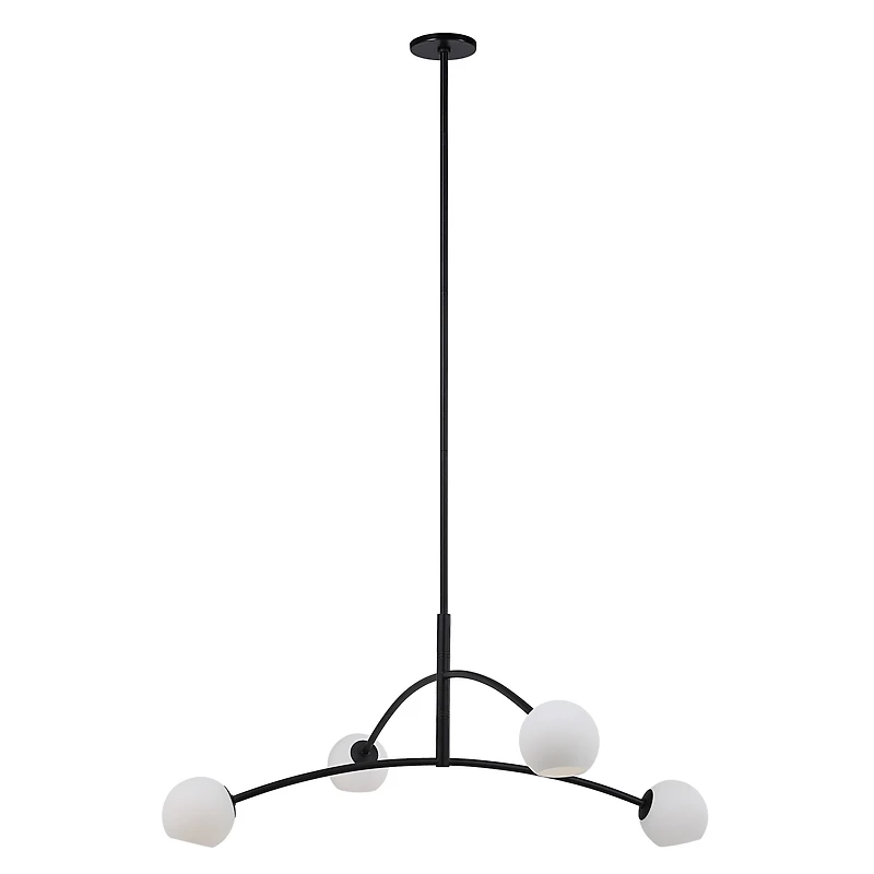 Lustre Nube à 4 lumières couleur noir mat