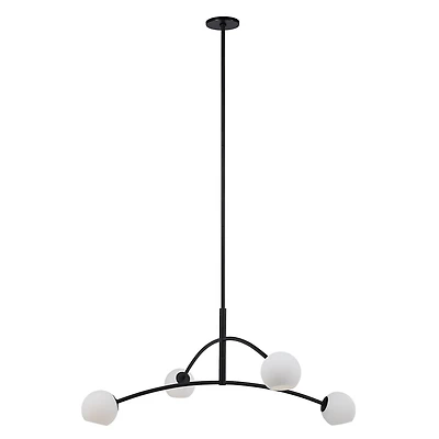 Lustre Nube à 4 lumières couleur noir mat