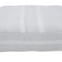 Pouf Rousseau tissé couleur gris clair