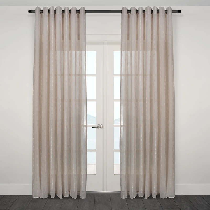 Palma Extra Wide Jacquard Sheer Grommet Panel