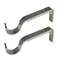 Large Brushed Nickel Single Wall Brackets