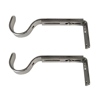 Large Brushed Nickel Single Wall Brackets