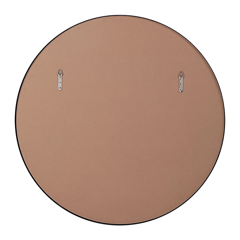 Namur 36" Tall Round Mirror, Matte Black