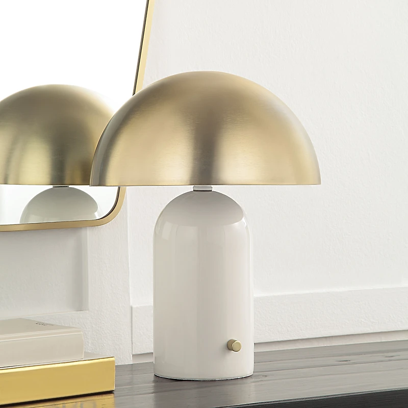 Solero 16" Tall Table Lamp with Dome Iron Shade