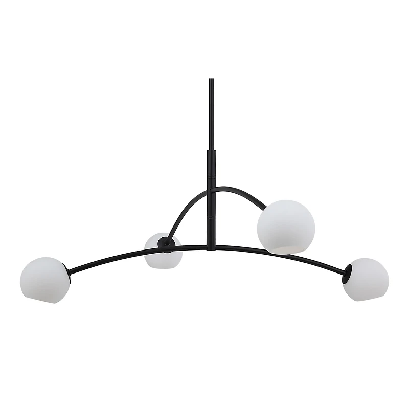 Lustre Nube à 4 lumières couleur noir mat