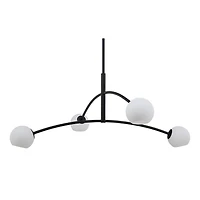 Lustre Nube à 4 lumières couleur noir mat