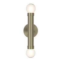 Dasia 12" Burnished Brass 2-Light Wall Sconce