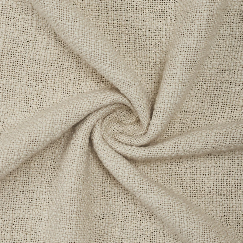 Jeté « Curtis » en coton tissé beige
