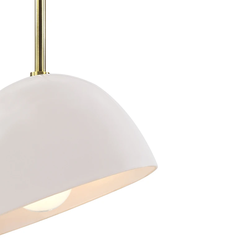 Corio 11.75" Wide 1-Light Chandelier, Glossy Off-White