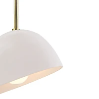 Corio 11.75" Wide 1-Light Chandelier, Glossy Off-White