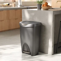 Umbra Brim Step Bin With Lid, 50L - Nickel
