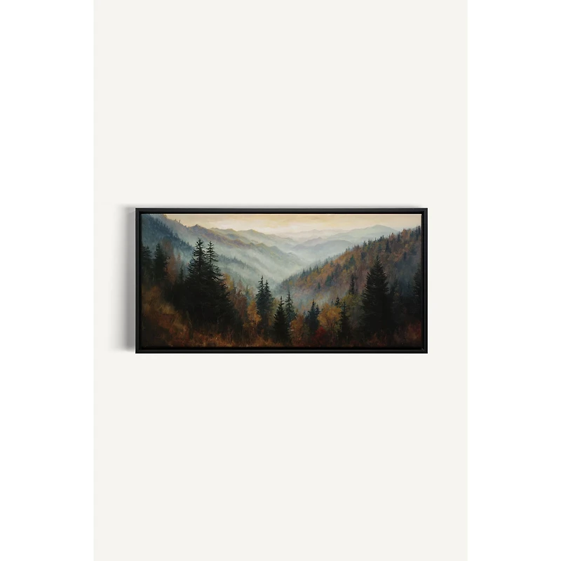 Oleka Dawn the Pines Framed Canvas Wall Art