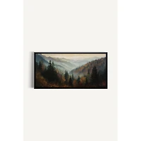 Oleka Dawn the Pines Framed Canvas Wall Art