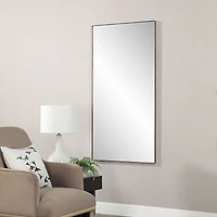Marigold 60" Tall Rectangular Mirror, Antique Brushed Brass