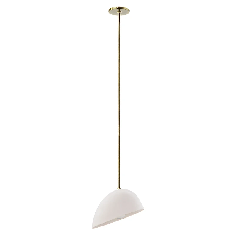 Corio 11.75" Wide 1-Light Chandelier, Glossy Off-White