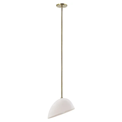 Lustre Corio à 1 lumière couleur blanc cassé brillant