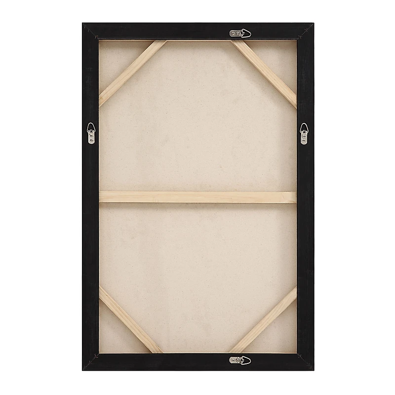 Moreau 24" Wide Canvas Art with Wood Frame, Painted Black