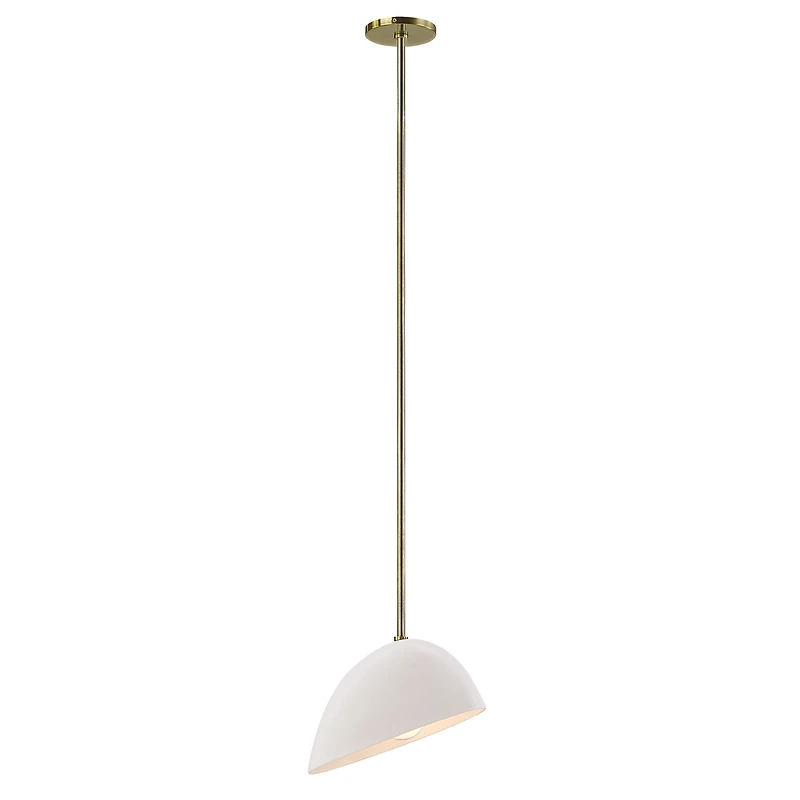 Corio 11.75" Wide 1-Light Chandelier, Glossy Off-White