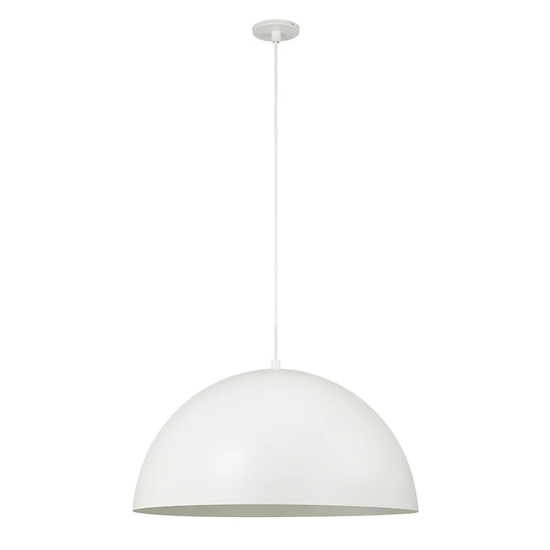 Lustre Ozona à 1 lumière couleur blanc cassé mat
