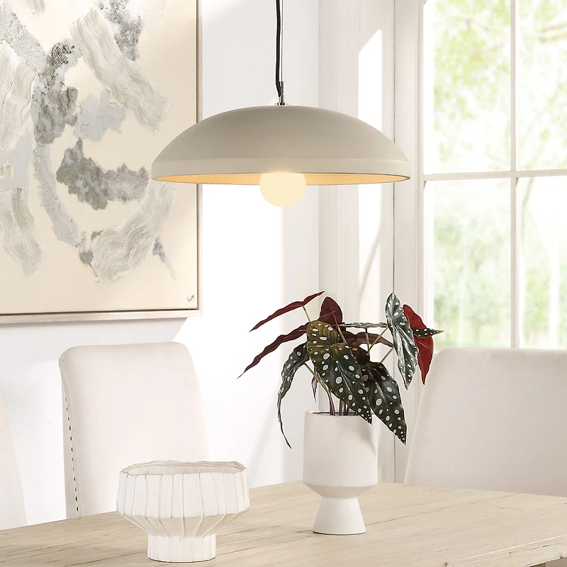 Scilla 18" Wide 1-Light Chandelier, Light Beige