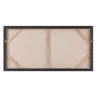 Shah 60" Wide Canvas Art with Wood Frame, Dark Grey