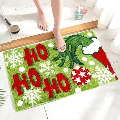  Coir Rug HOHOHO - green and red