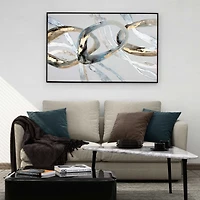 Looping Rings Hand Painted Canvas