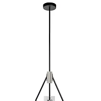 Everly Single Light Pendant Black and Chrome