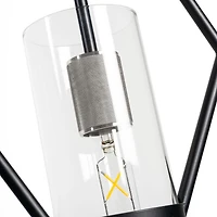 Everly Single Light Pendant Black and Chrome