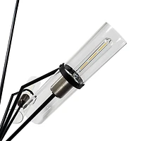 Everly 6 Light Chandelier Black and Chrome