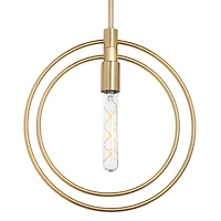Nyla Single Light Brass Pendant