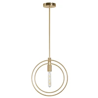 Nyla Single Light Brass Pendant