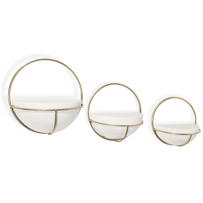 Adelia Set of 3 Metal Wall Planters 
