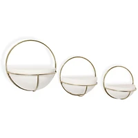 Adelia Set of 3 Metal Wall Planters 