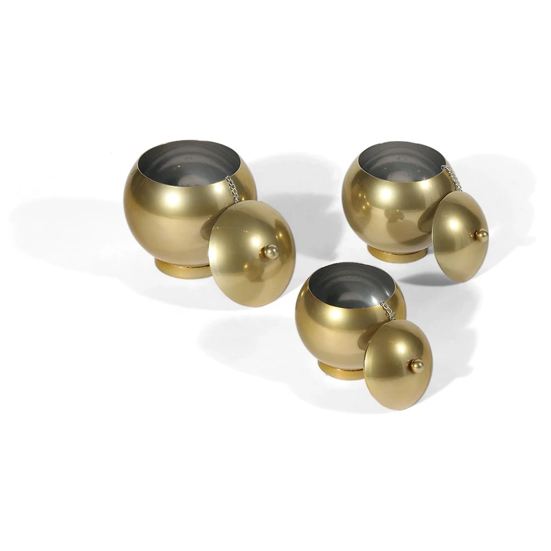 Ensemble de 3 pots en métal décoratifs « Eseld »