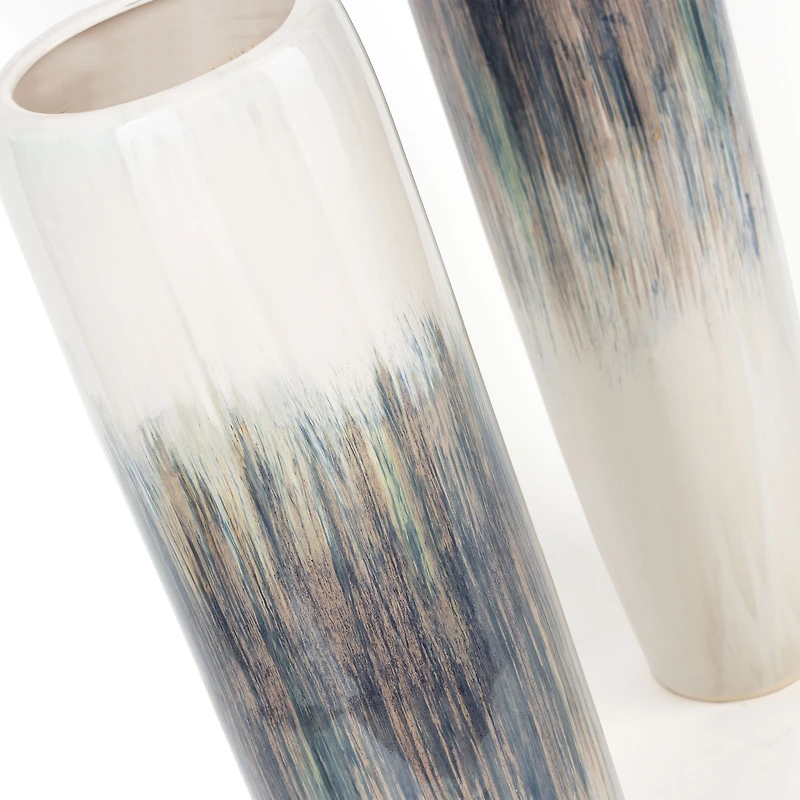 Vase de sol décoratif en céramique « Rayne » - 39 po