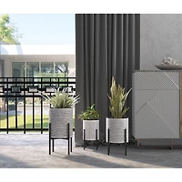 Set of 3 Wendolyn Metal Floor Planters